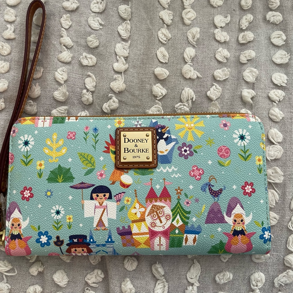 It’s a Small World Disney Dooney wristlet wallet